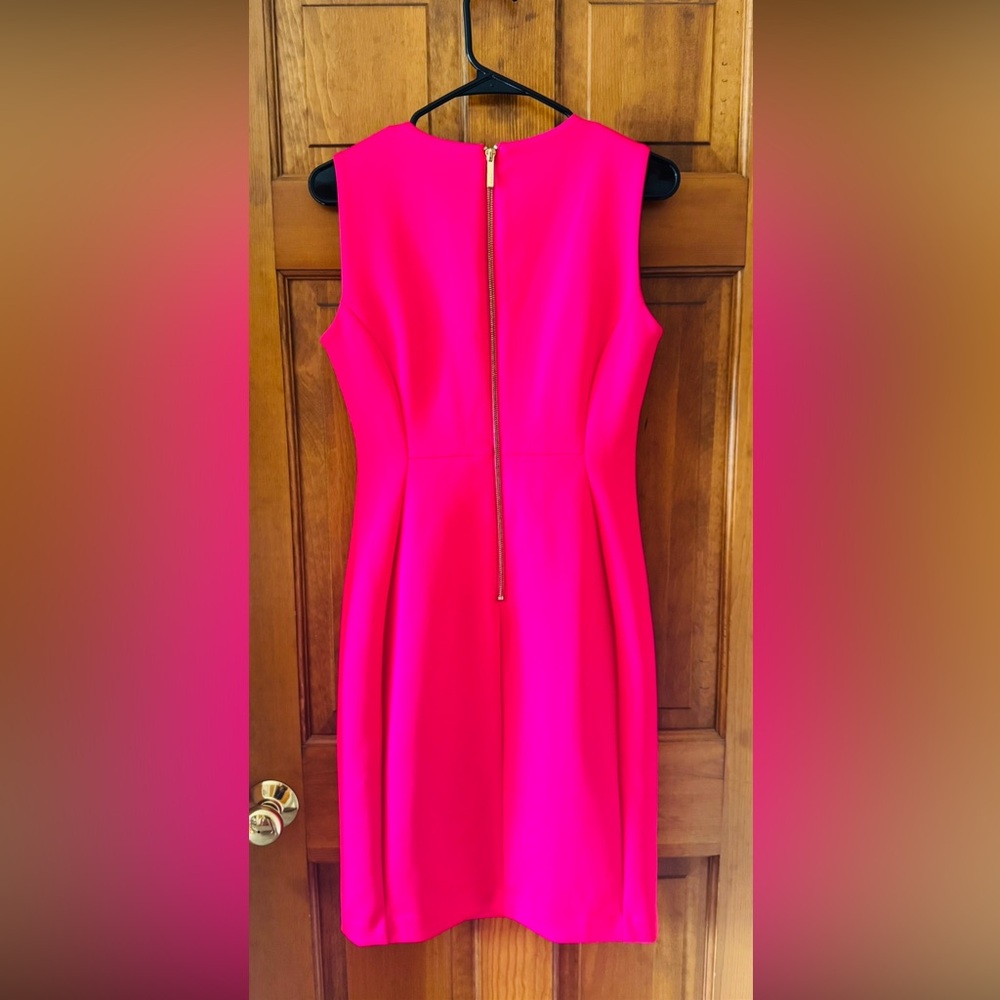 Elegant Pink Sleeveless Dress - Picture 2 of 3